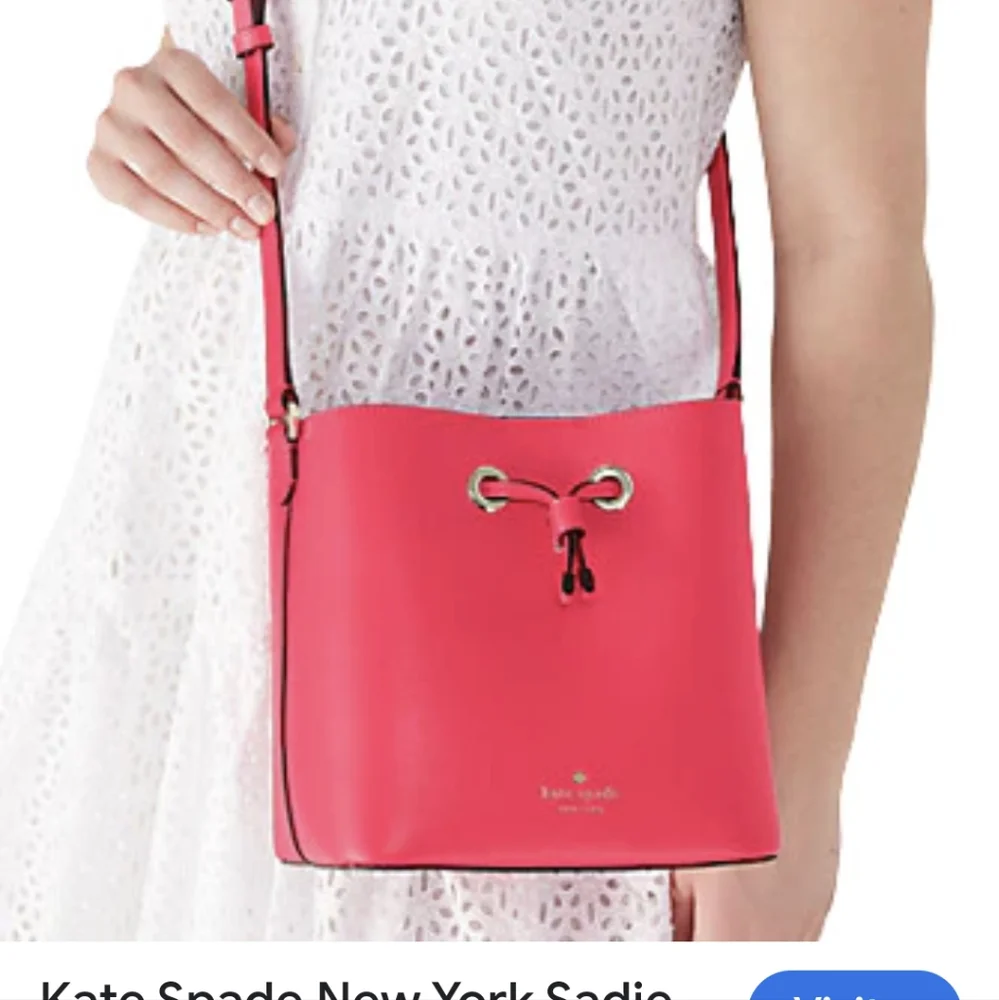 Like New Kate Spade Hot Pink Bucket Bag_9